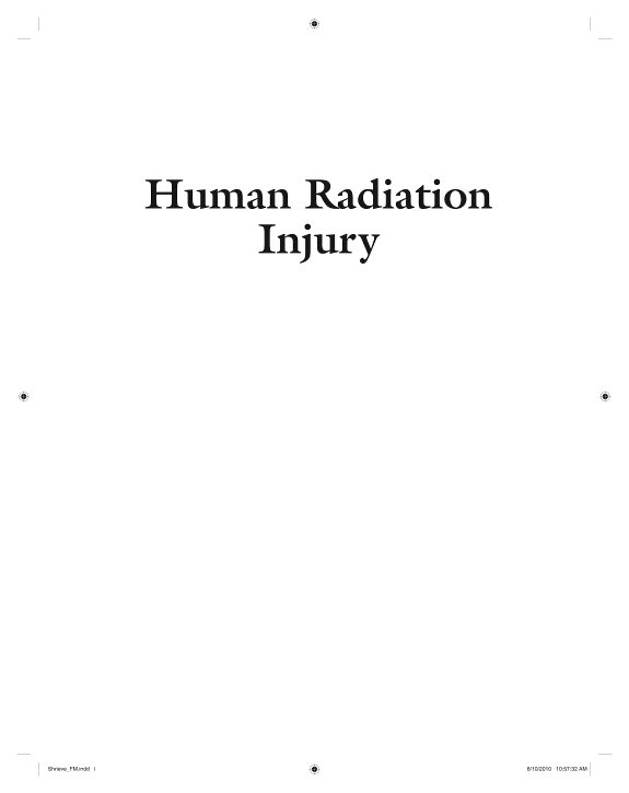 Couverture : Human Radiation Injury