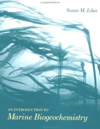 Couverture : An introduction to marine biogeochemistry