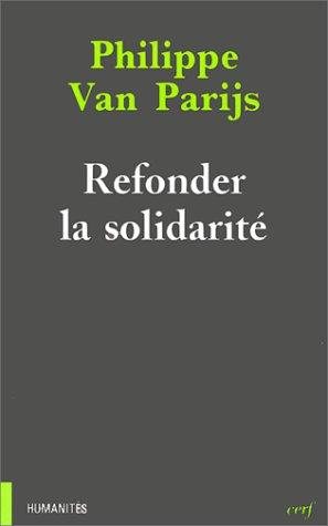Couverture : Refonder la solidarité