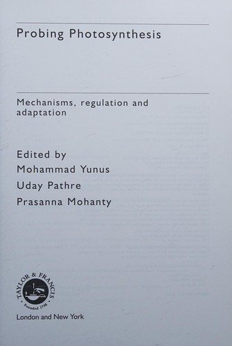 Couverture : Probing photosynthesis
