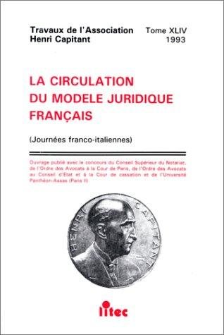 Couverture : La circulation du modèle juridique français