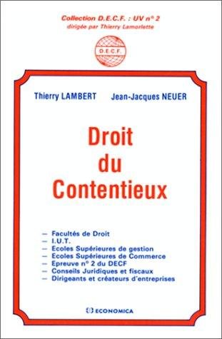 Couverture : Droit du contentieux