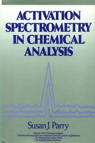 Couverture : Activation spectrometry in chemical analysis