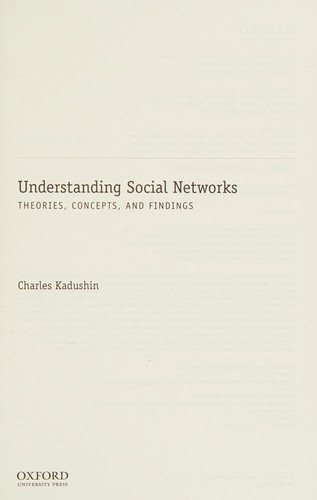 Couverture : Understanding social networks