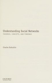 Couverture : Understanding social networks