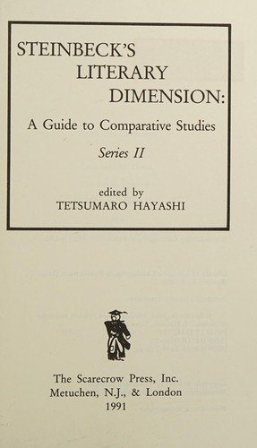 Couverture : Steinbeck's Literary Dimension