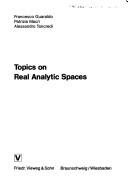 Couverture : Topics on real analytic spaces