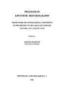 Couverture : Progress in linguistic historiography