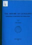 Couverture : The History of geography