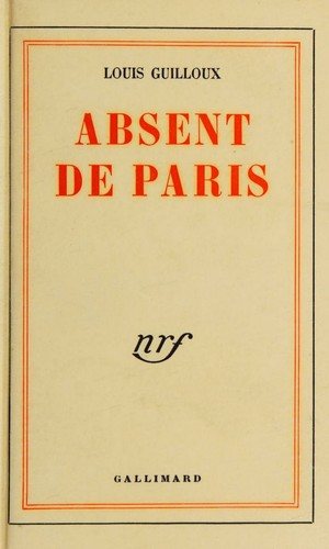 Couverture : Absent de Paris
