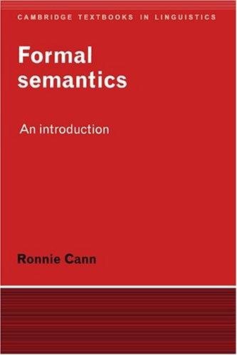 Couverture : Formal semantics
