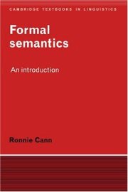 Couverture : Formal semantics