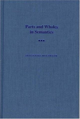 Couverture : Parts and wholes in semantics