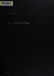 Couverture : Assyrian medical texts from the originals in the British Museum