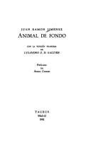 Couverture : Animal de fondo