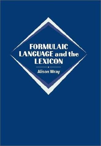 Couverture : Formulaic language and the lexicon