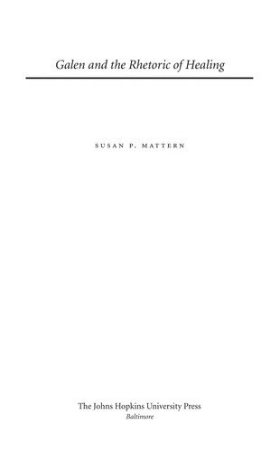 Couverture : Galen and the rhetoric of healing