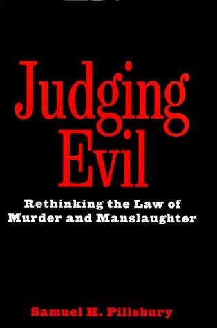 Couverture : Judging evil