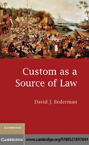 Couverture : Custom as a source of law