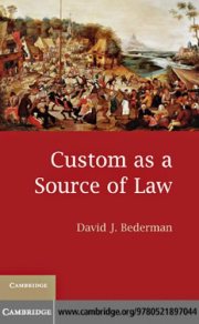 Couverture : Custom as a source of law