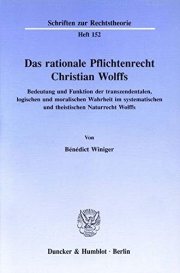 Couverture : Das rationale Pflichtenrecht Christian Wolffs