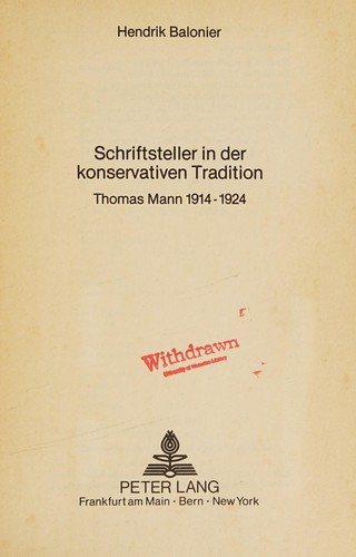 Couverture : Schriftsteller in der Konservativen Tradition