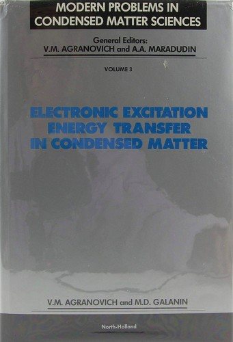 Couverture : Electronic excitation energy transfer in condensed matter