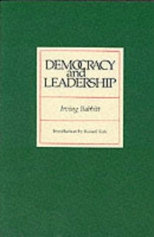 Couverture : Democracy and leadership