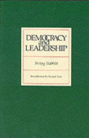 Couverture : Democracy and leadership