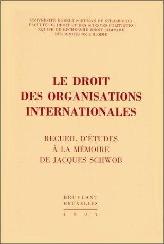 Couverture : Le droit des organisations internationales
