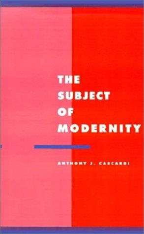 Couverture : The subject of modernity