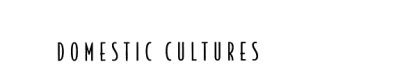 Couverture : Domestic Cultures (Issues in Cultural and Media Studies)