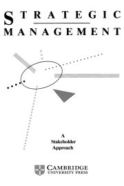 Couverture : Strategic Management
