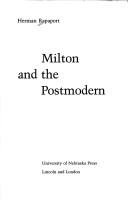Couverture : Milton and the postmodern