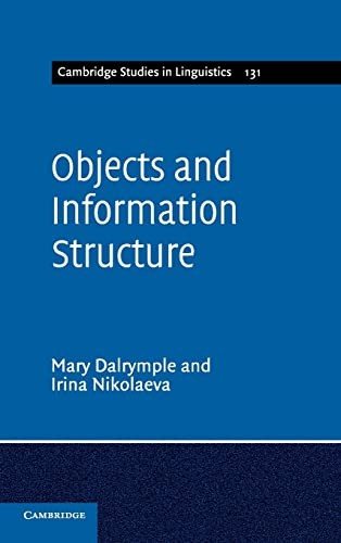 Couverture : Objects and information structure