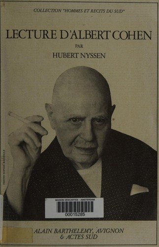 Couverture : Lecture d'Albert Cohen