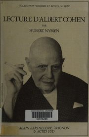 Couverture : Lecture d'Albert Cohen