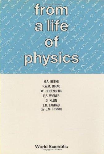 Couverture : From a life of physics