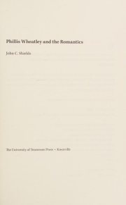 Couverture : Phillis Wheatley and the Romantics