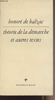 Couverture : Théorie de la démarche et autres textes