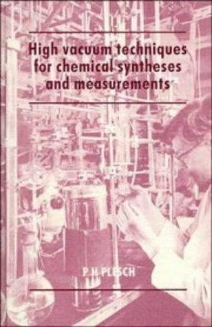 Couverture : High vacuum techniques for chemical syntheses and measurements