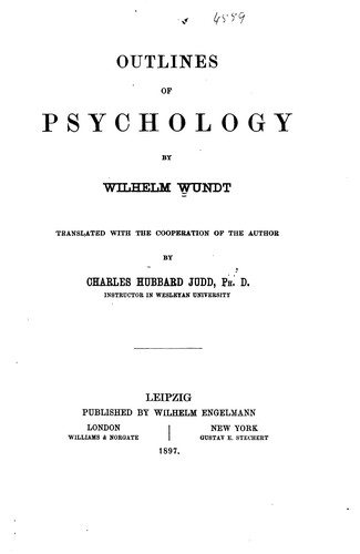 Couverture : Outlines of psychology.