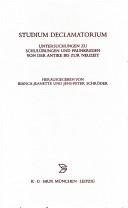 Couverture : Studium declamatorium