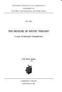 Couverture : The measure of mystic thought
