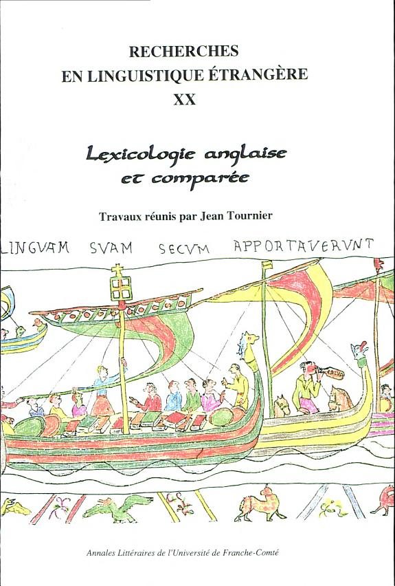 Couverture : Lexicologie anglaise et comparée