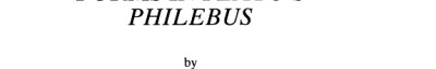 Couverture : Forms in Plato's "Philebus"