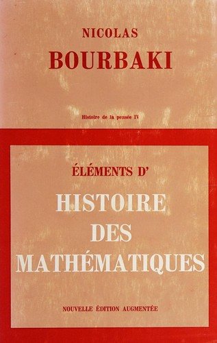 Couverture : Éléments d'histoire des mathématiques