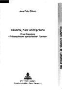 Couverture : Cassirer, Kant und Sprache