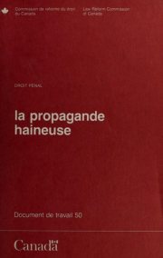 Couverture : Hate propaganda.