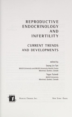 Couverture : Reproductive endocrinology and infertility